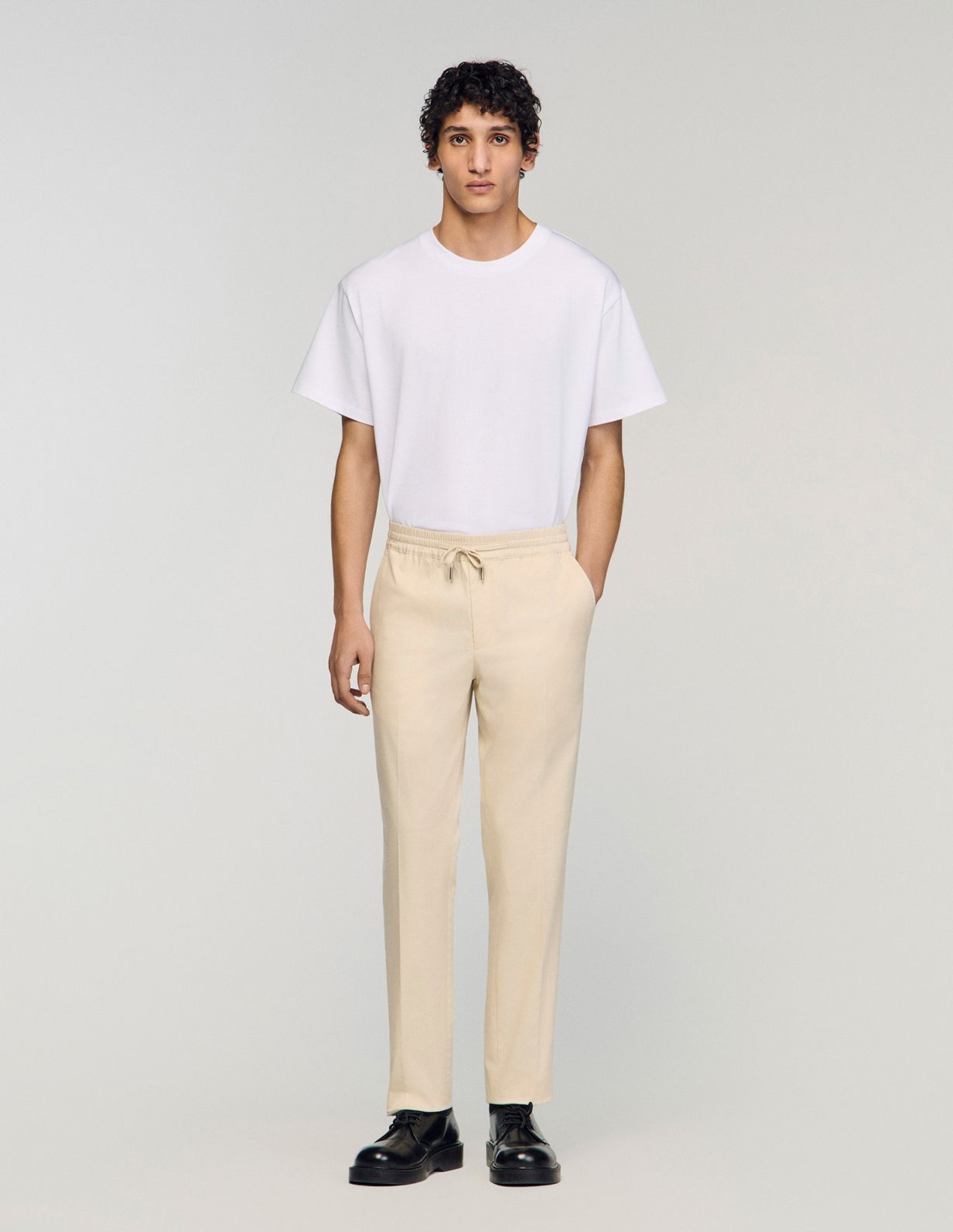 Мужские прямые брюки с кулиской_1