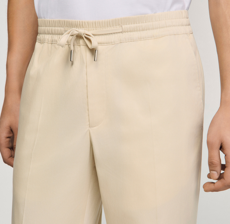 Мужские прямые брюки с кулиской