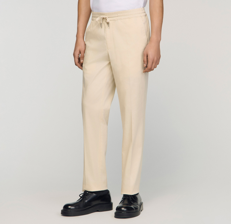 Мужские прямые брюки с кулиской