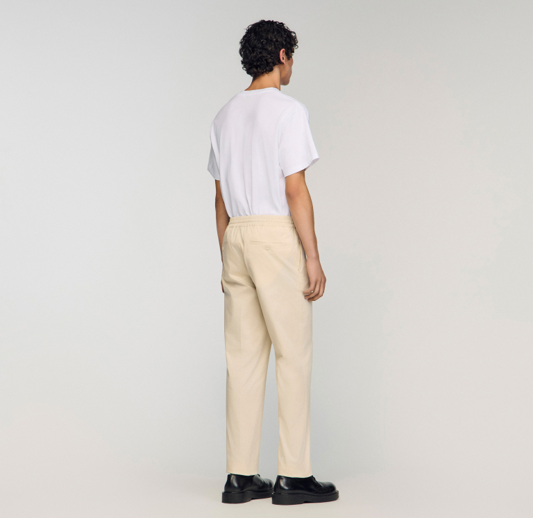 Мужские прямые брюки с кулиской