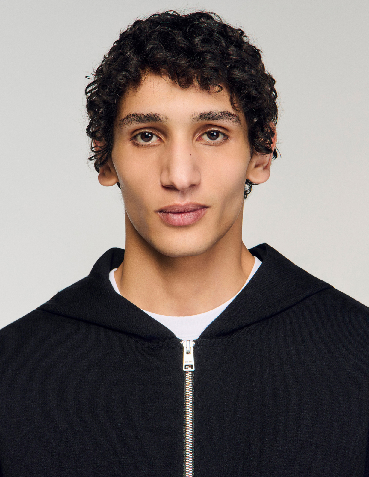 Мужское черное худи на молнии_4