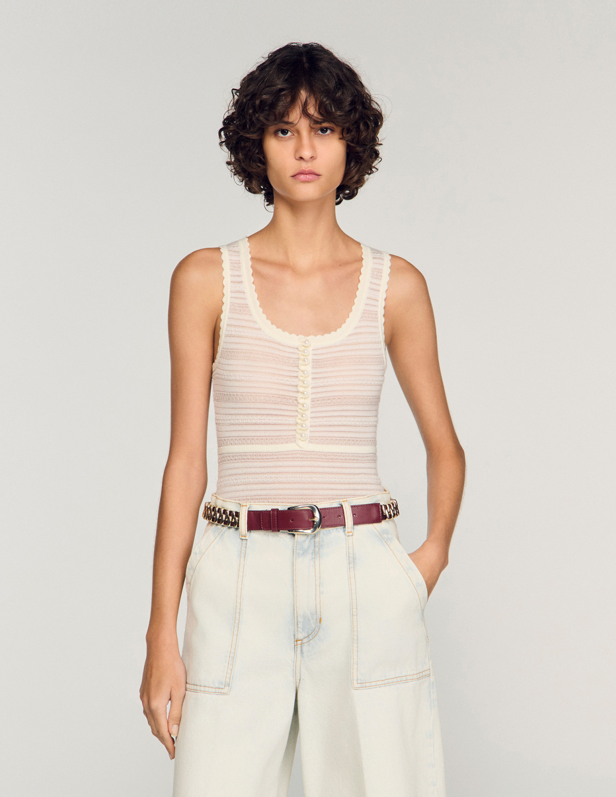 Жіночий молочний в'язаний боді_4