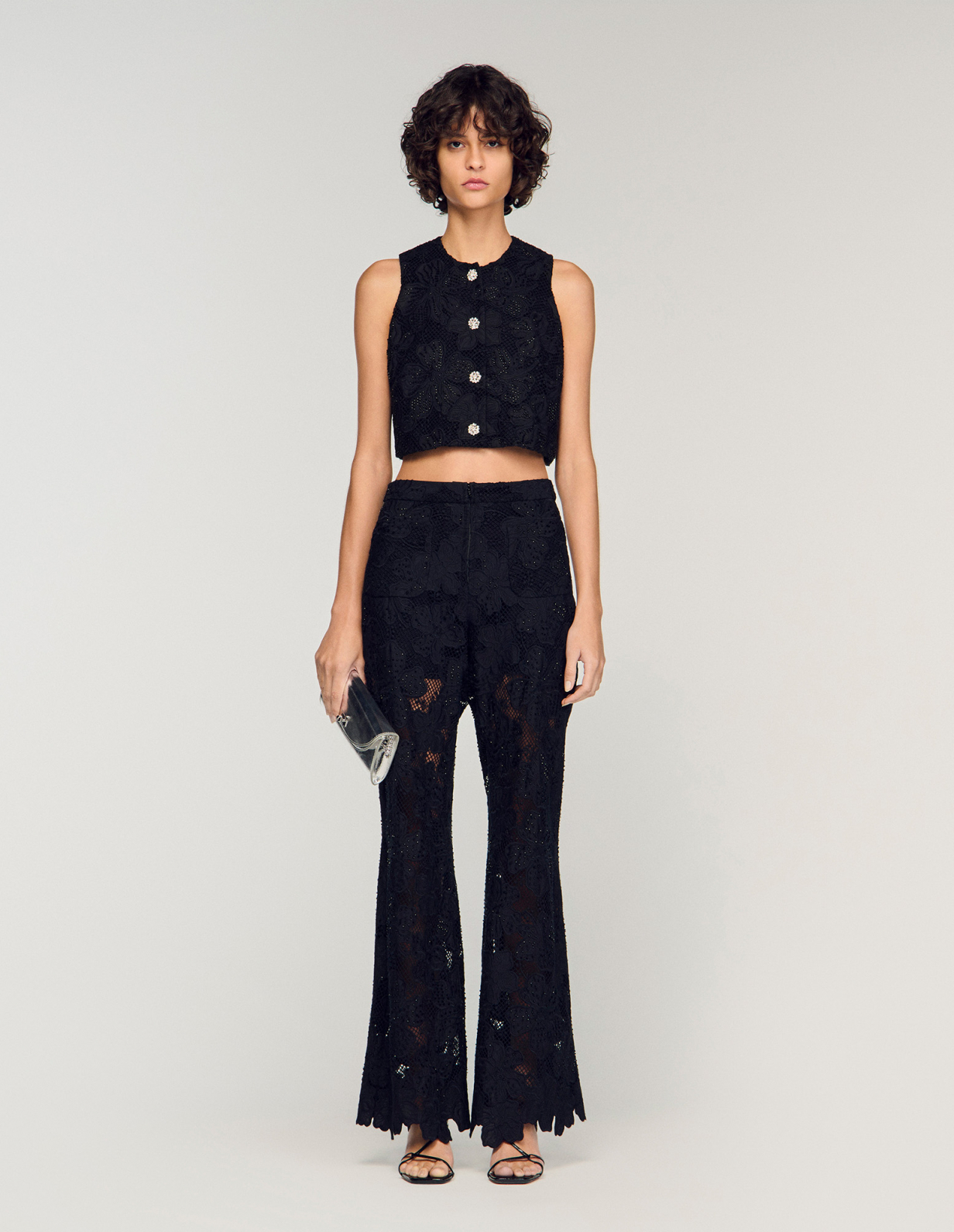 Жіночий укорочений топ з гіпюру з вишивкою_1