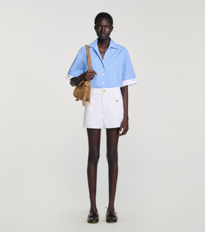 Женские белые джинсовые шорты