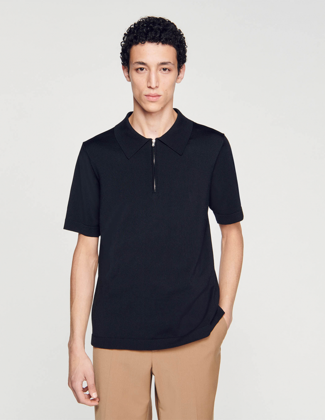 Трикотажне поло з воротом на блискавці_5