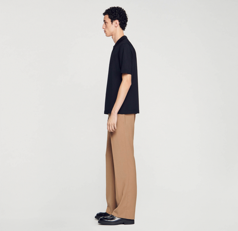 Трикотажне поло з воротом на блискавці