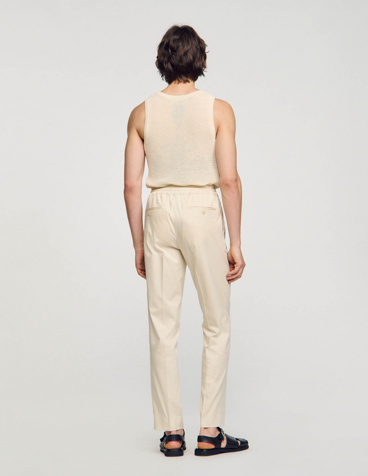 Мужские прямые брюки с кулиской_5