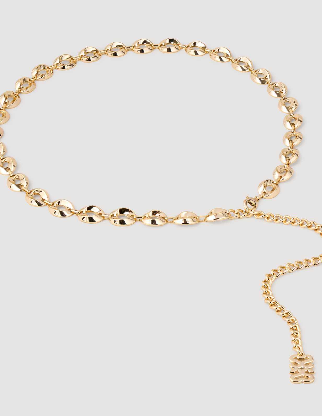 Жіночий золотистий ремінь-ланцюжок_1