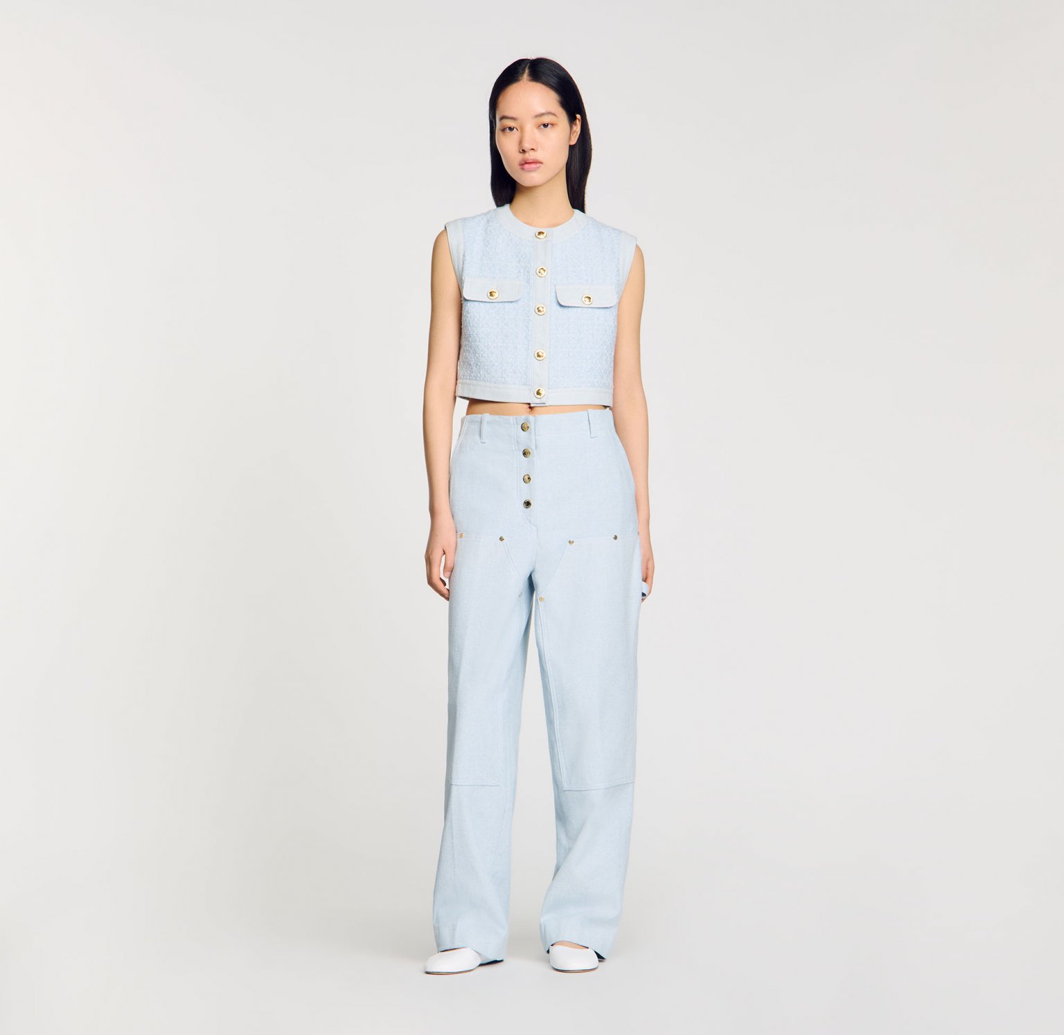 Жіночий короткий твідовий жакет_2