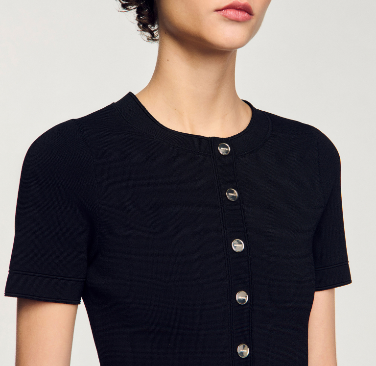 Жіноча трикотажна сукня з плісированим низом