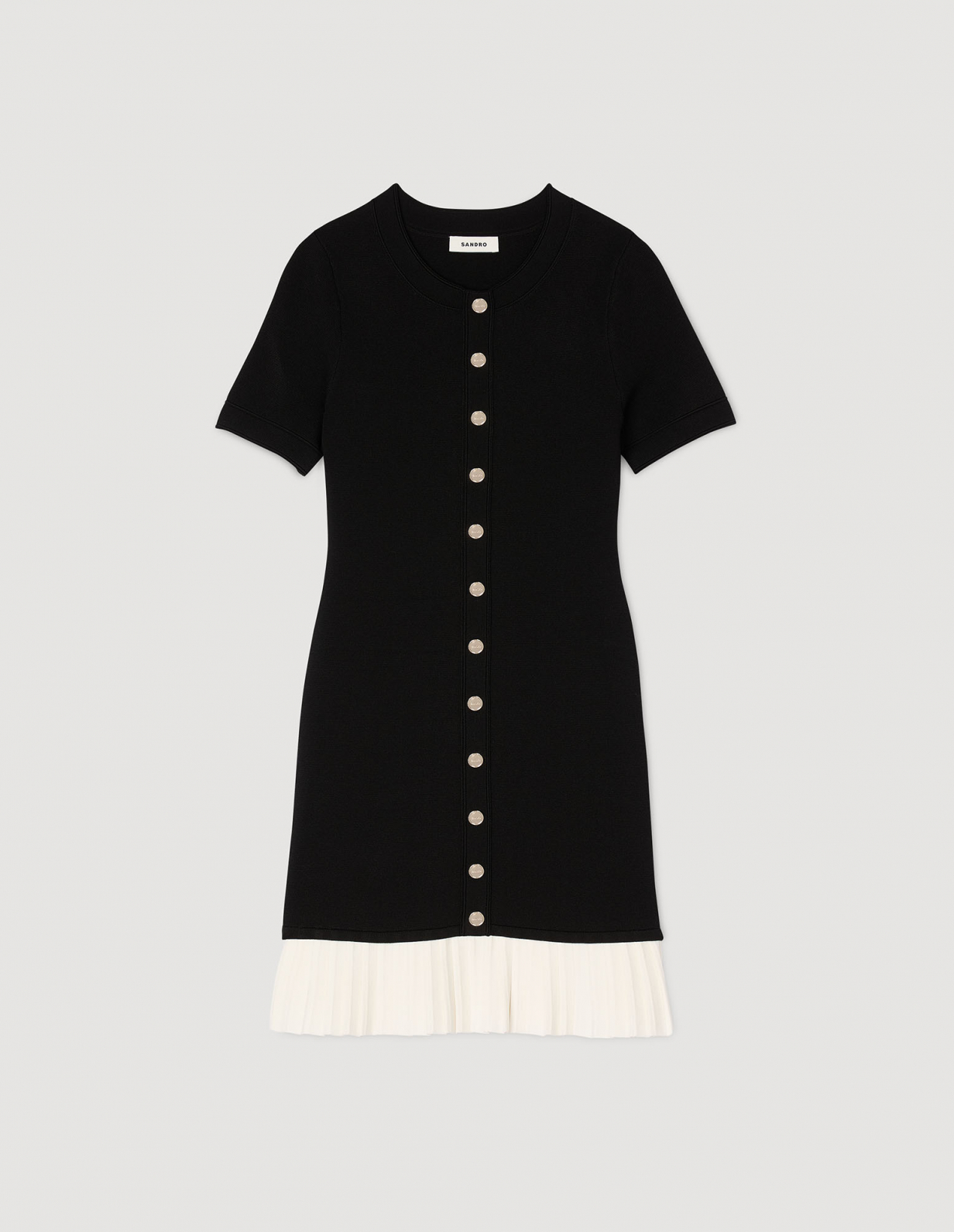 Жіноча трикотажна сукня з плісированим низом_2