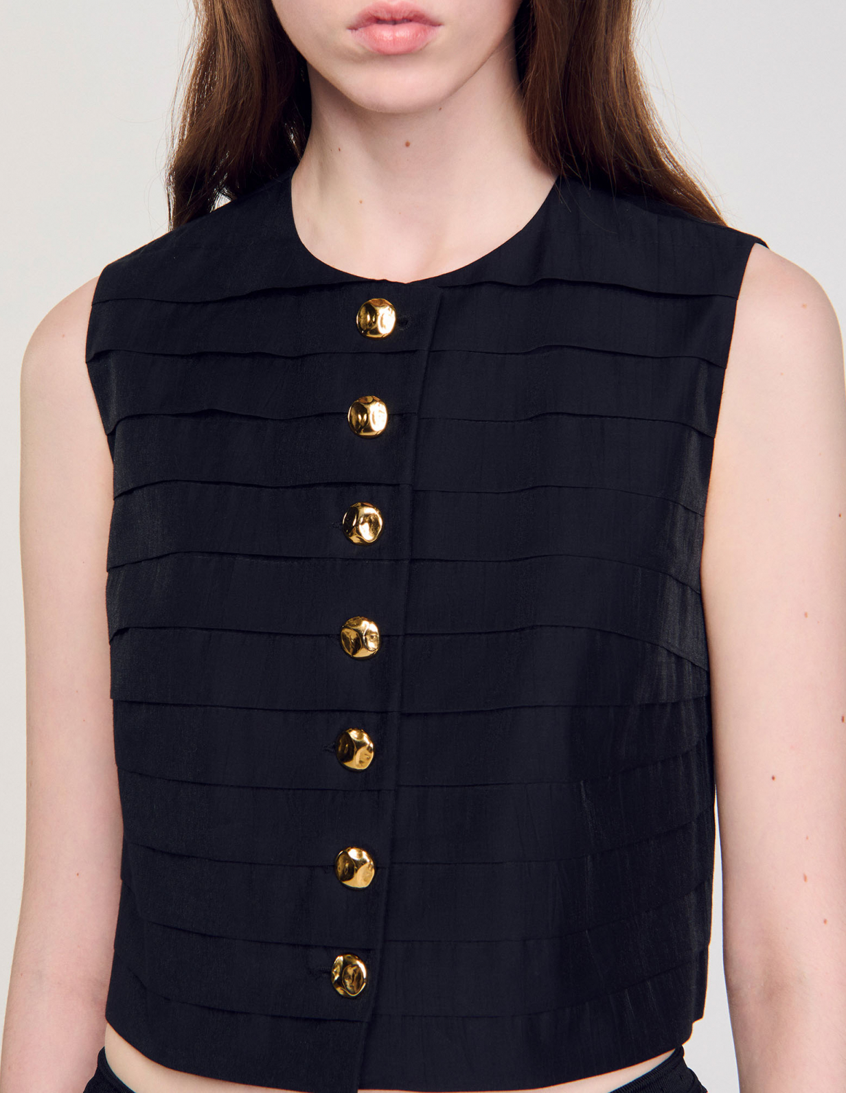 Женский укороченный топ в складку_3