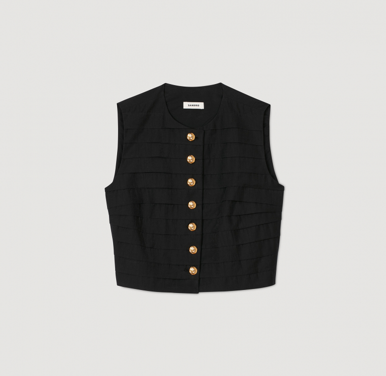 Женский укороченный топ в складку