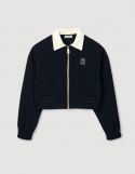 Женская укороченная толстовка на молнии