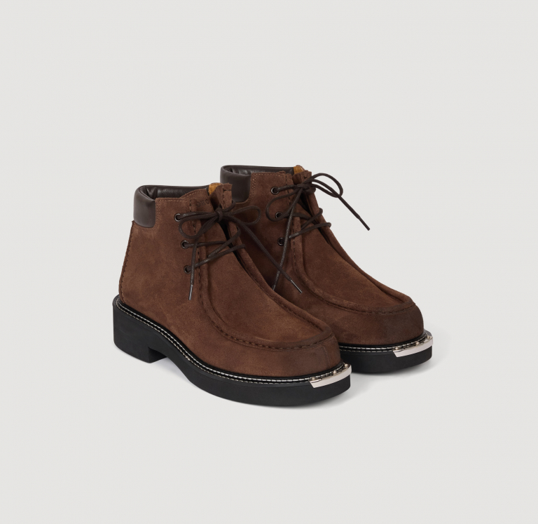 Жіночі коричневі шкіряні черевики