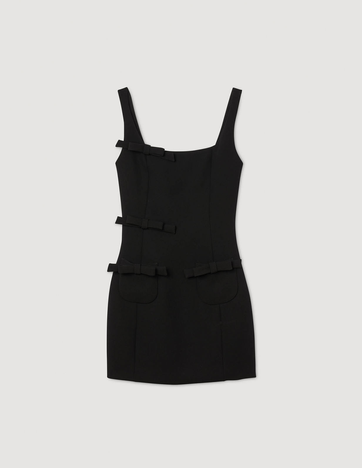 Жіноча коротка сукня з бантами_6