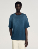 Мужская синяя футболка свободного кроя