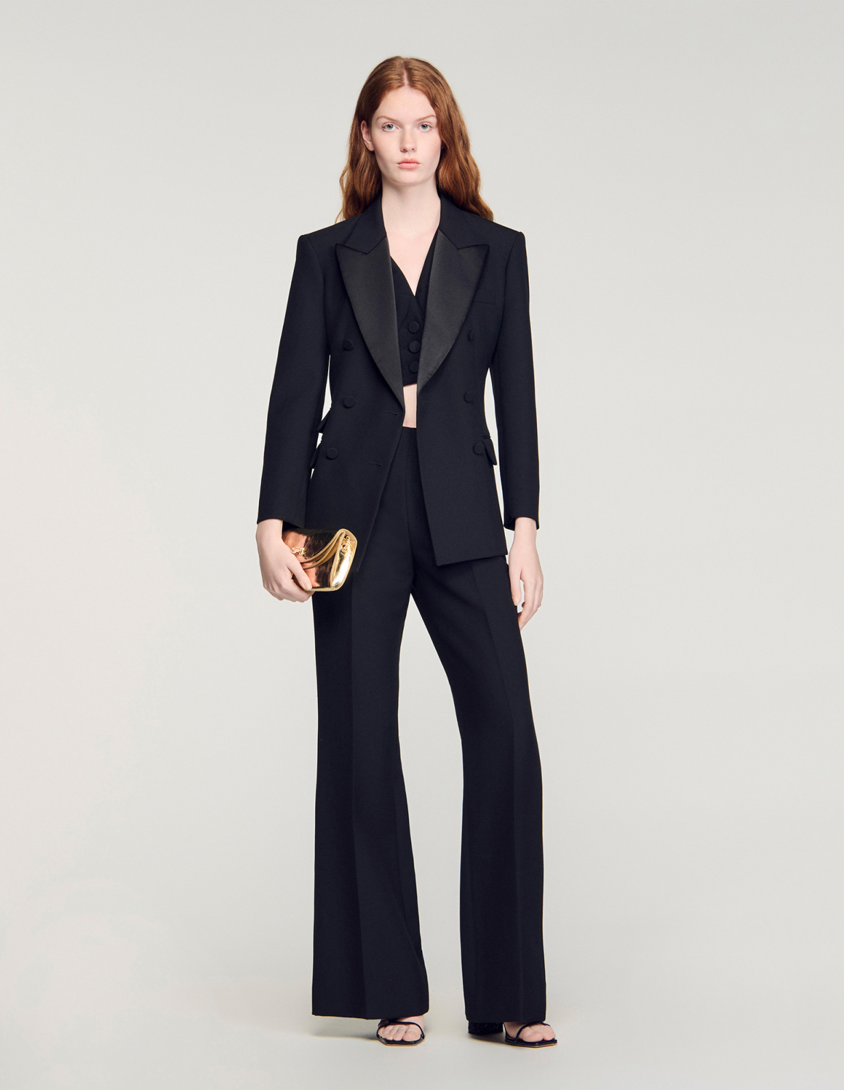 Жіночі брюки з атласними вставками_1