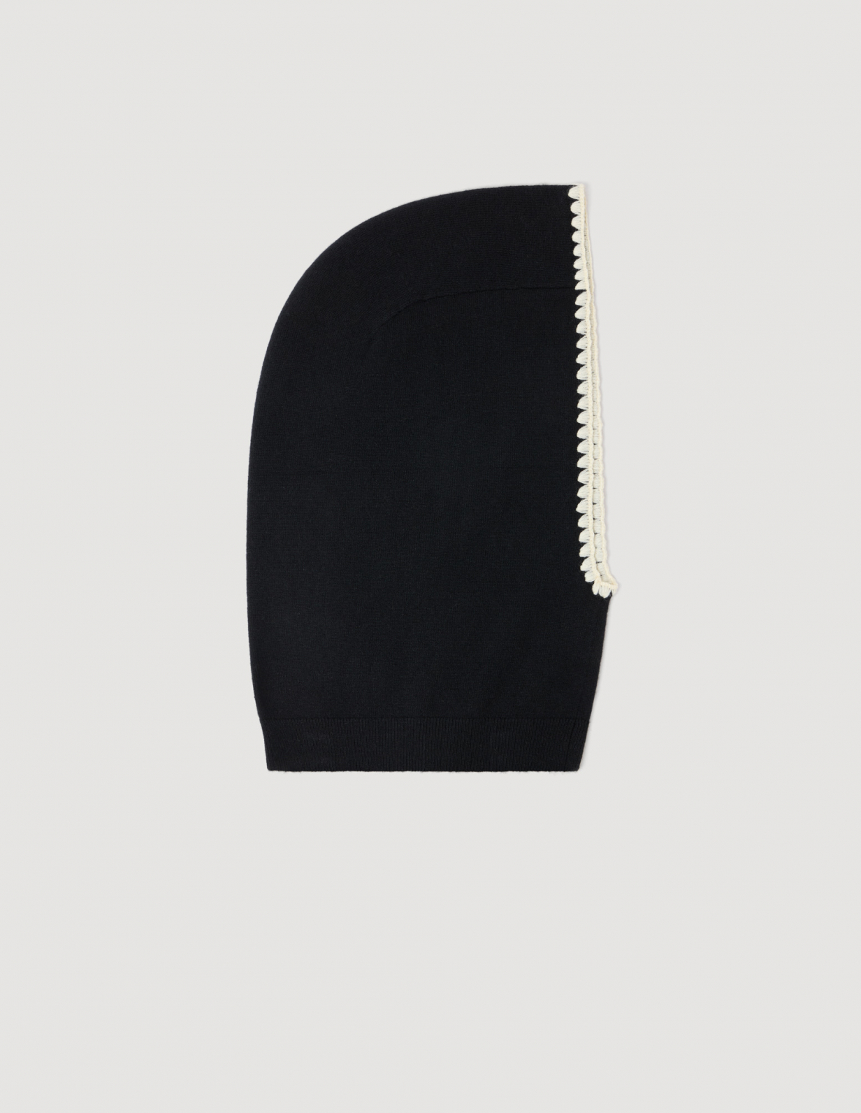 Женская черная  шерстяная балаклава_2