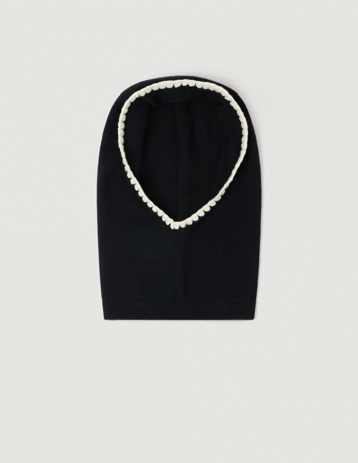 Женская черная  шерстяная балаклава_3