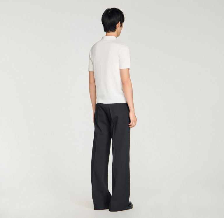 Мужское белое трикотажное поло