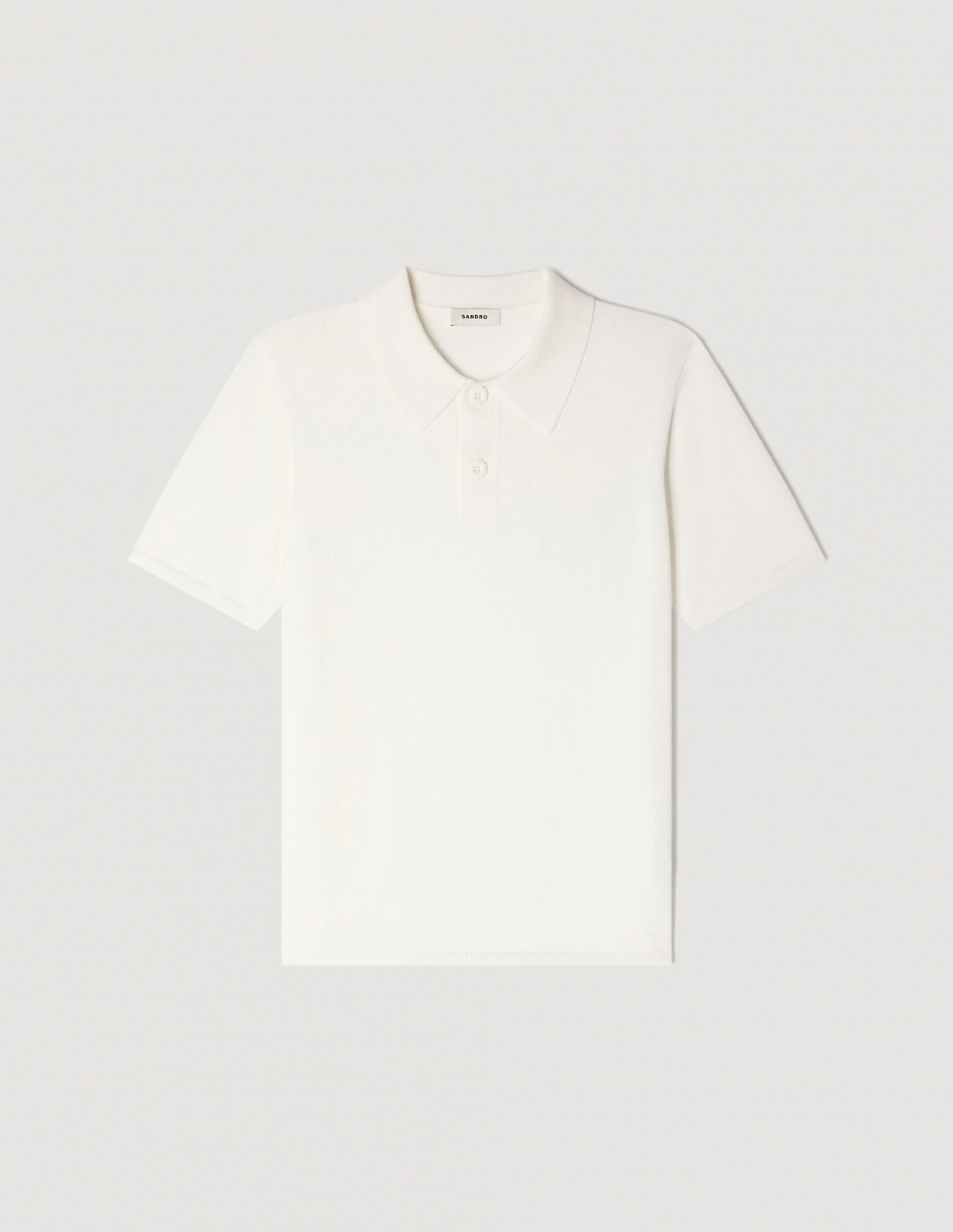 Мужское белое трикотажное поло_6