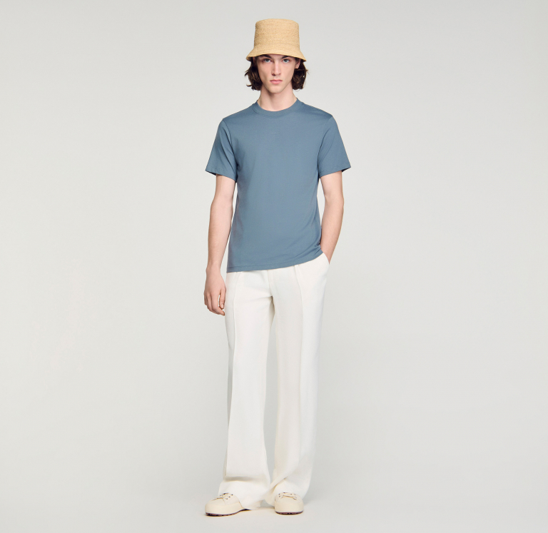 Чоловіча сіра бавовняна футболка