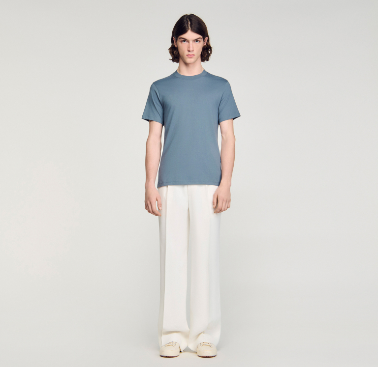 Чоловіча сіра бавовняна футболка