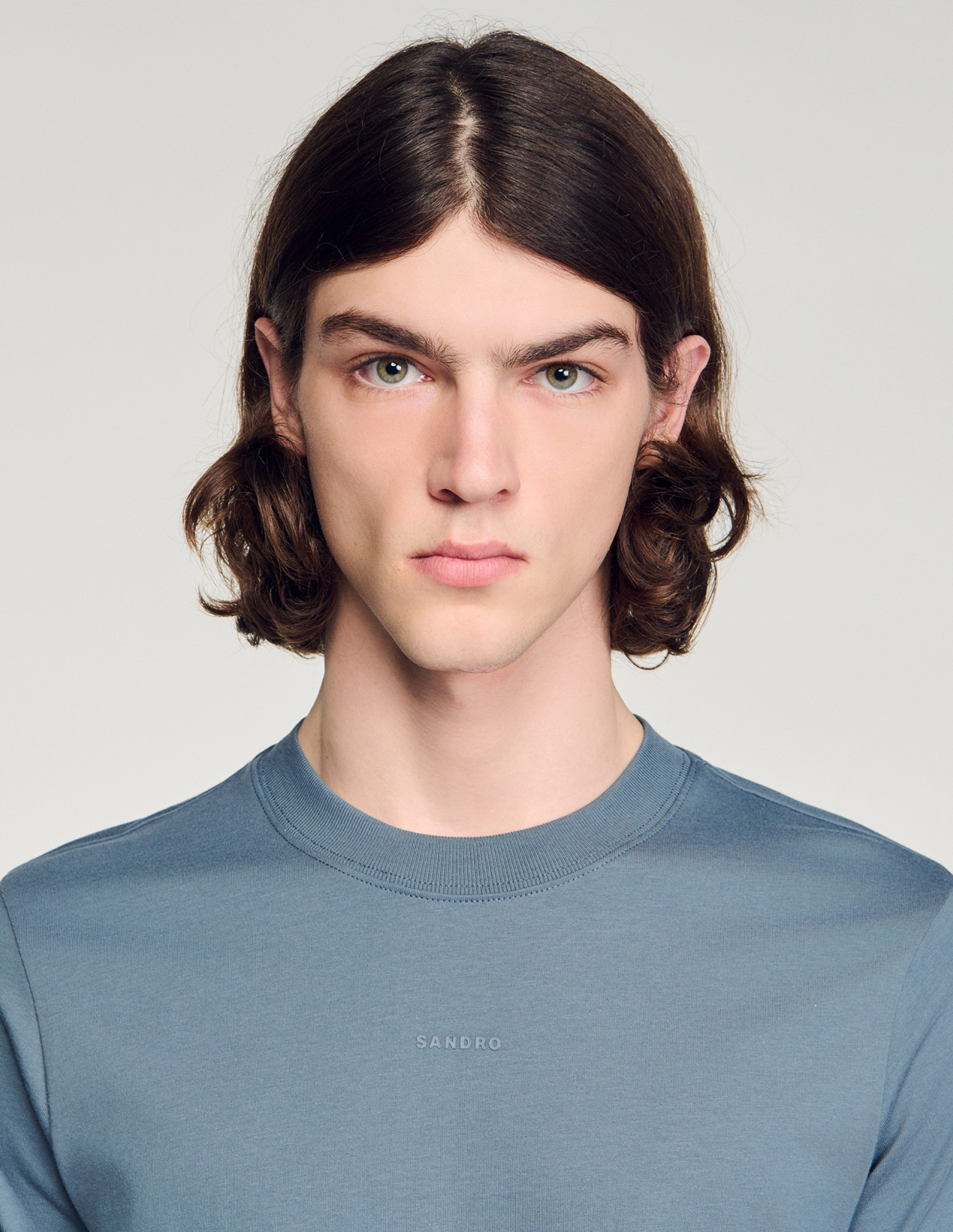 Чоловіча сіра бавовняна футболка_3