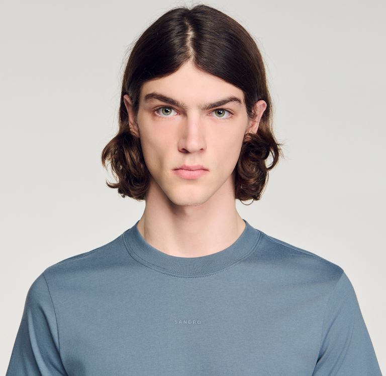 Чоловіча сіра бавовняна футболка