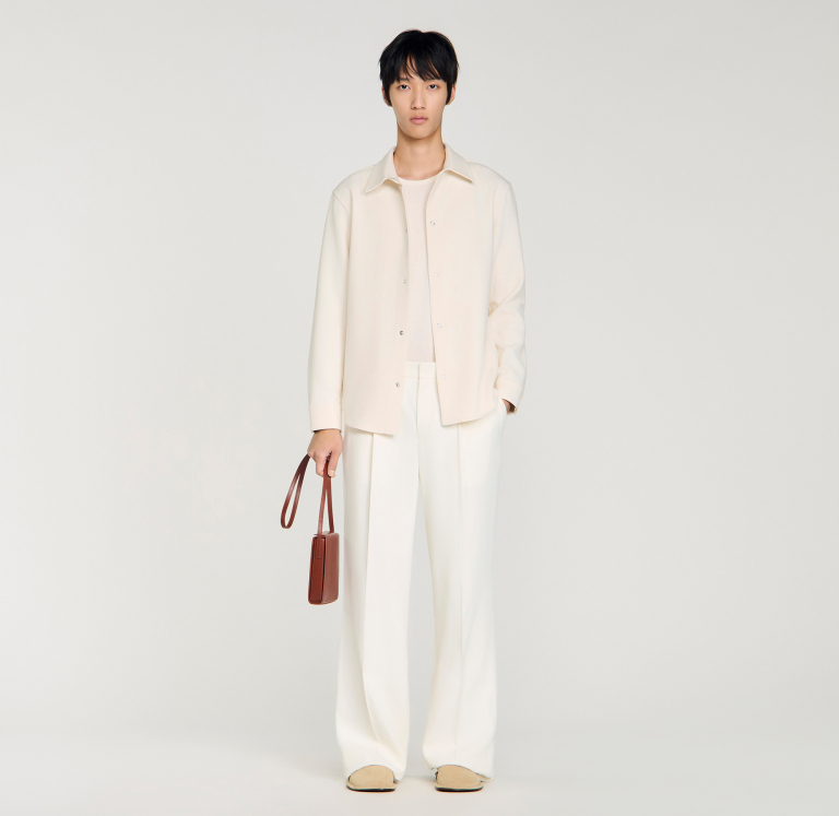 Мужская молочная рубашка