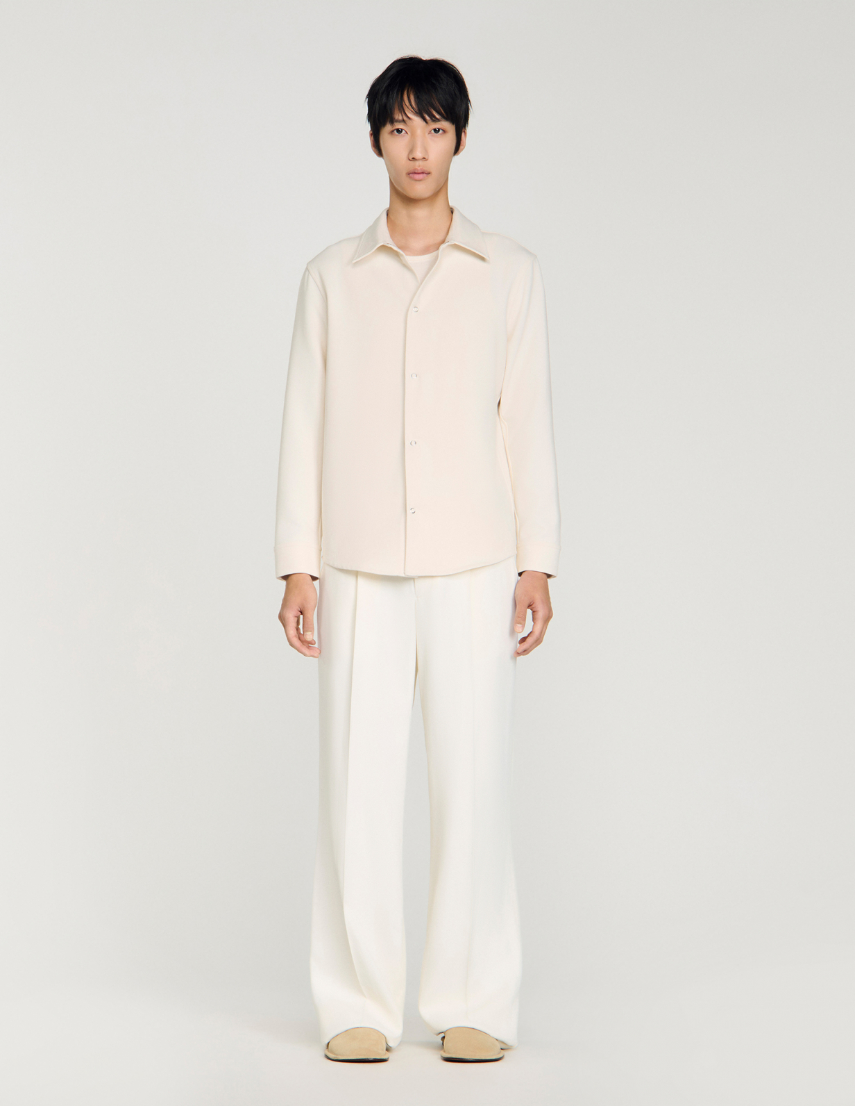 Мужская молочная рубашка_2