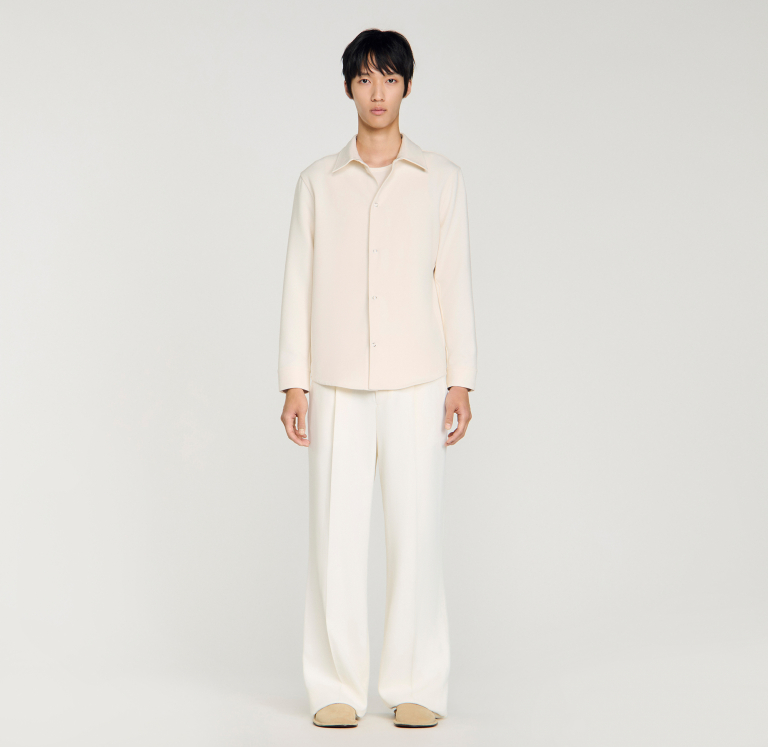 Мужская молочная рубашка