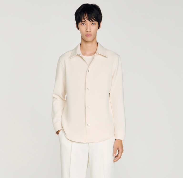 Мужская молочная рубашка