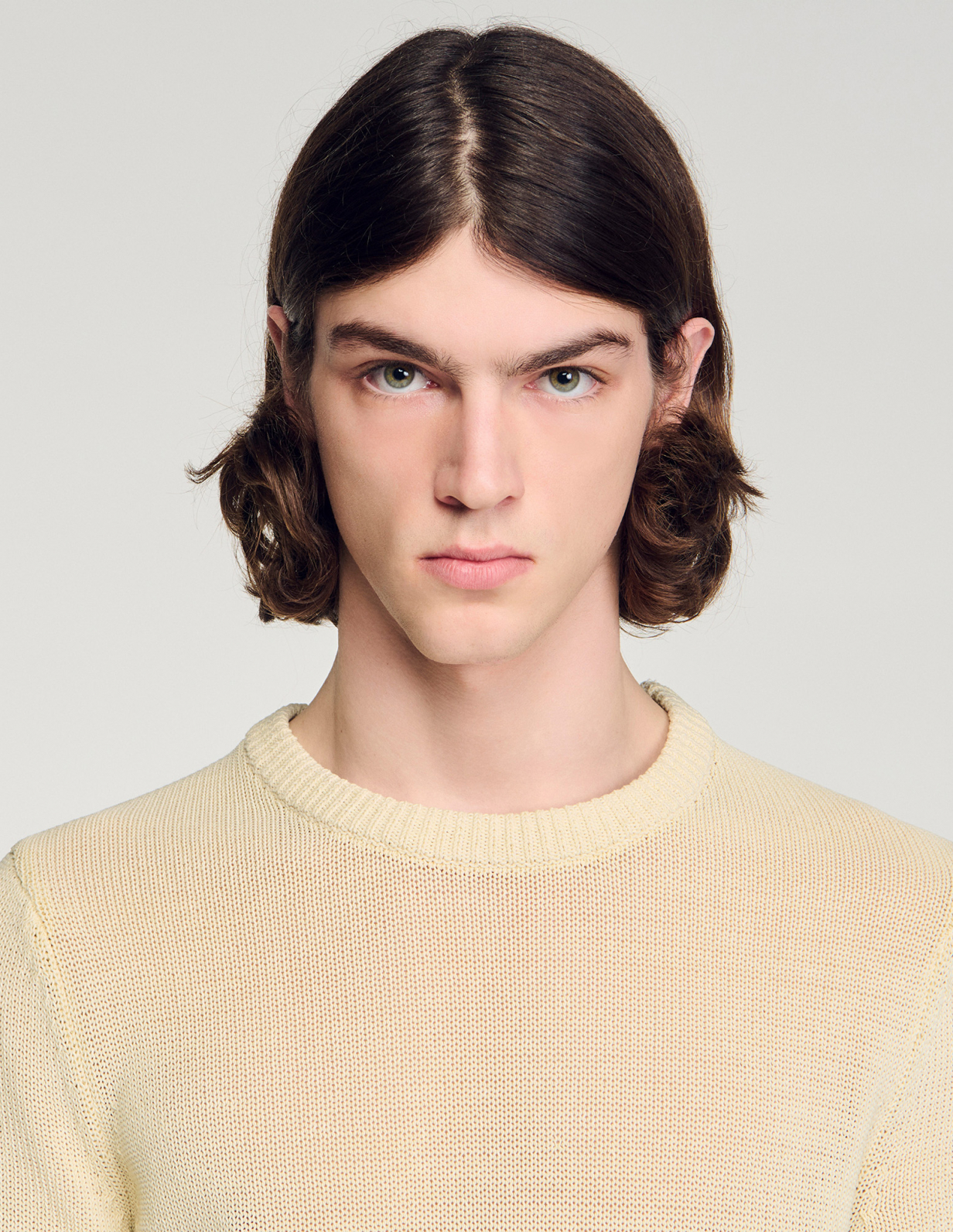 Чоловіча молочна трикотажна футболка_3