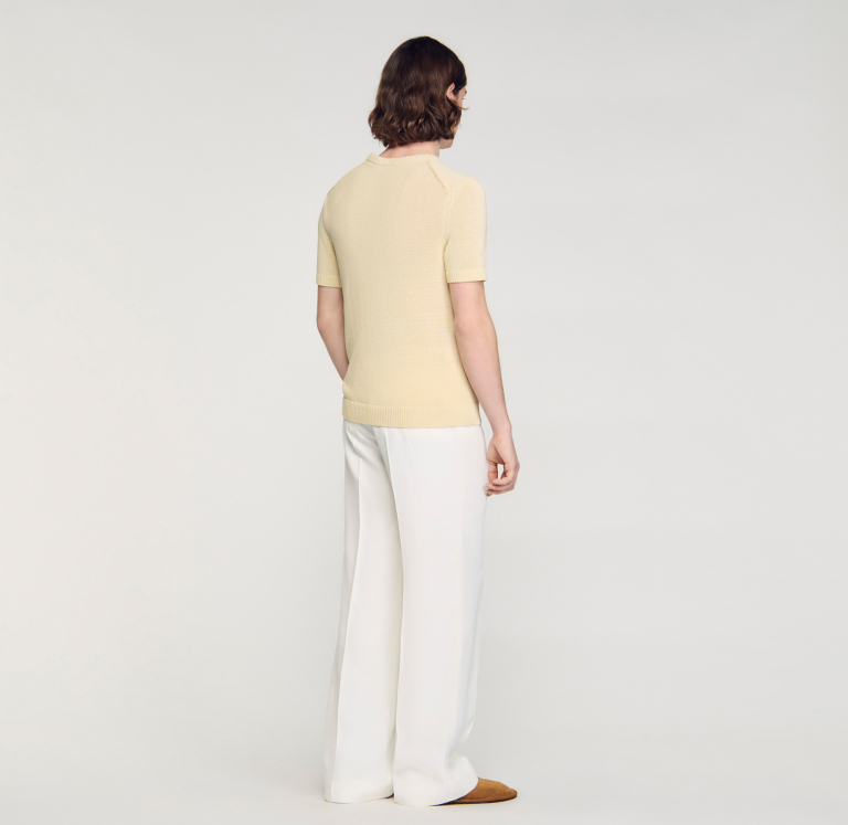 Чоловіча молочна трикотажна футболка