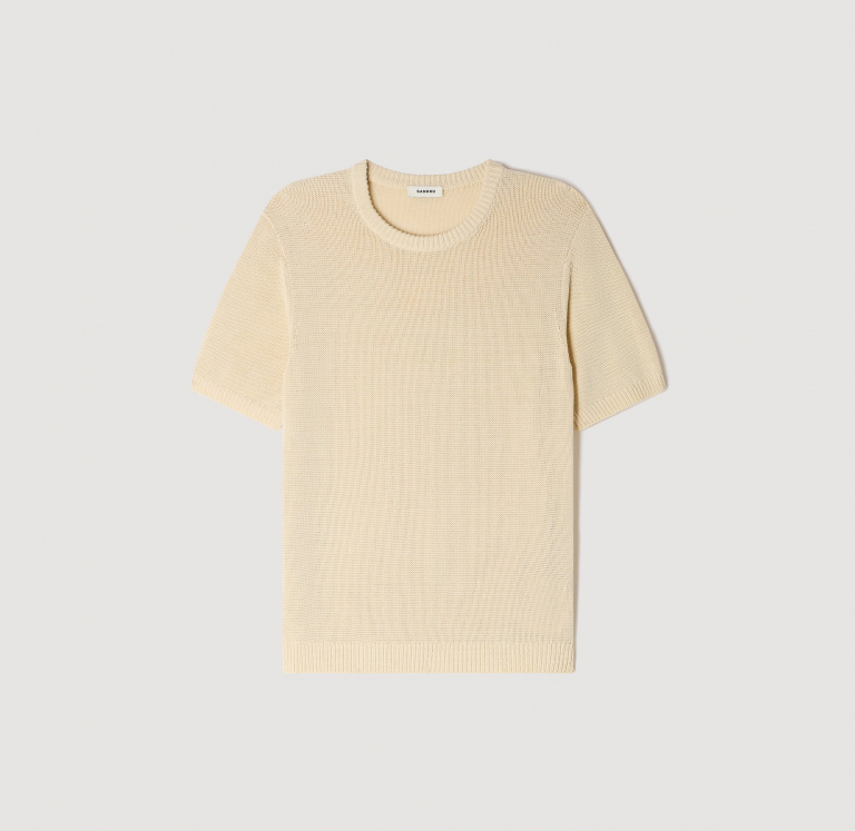 Чоловіча молочна трикотажна футболка