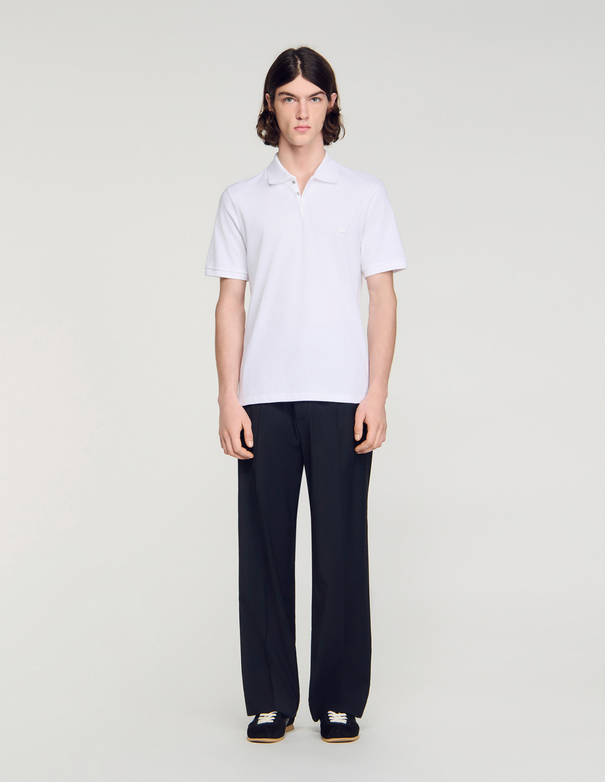 Мужское белое поло с логотипом_2