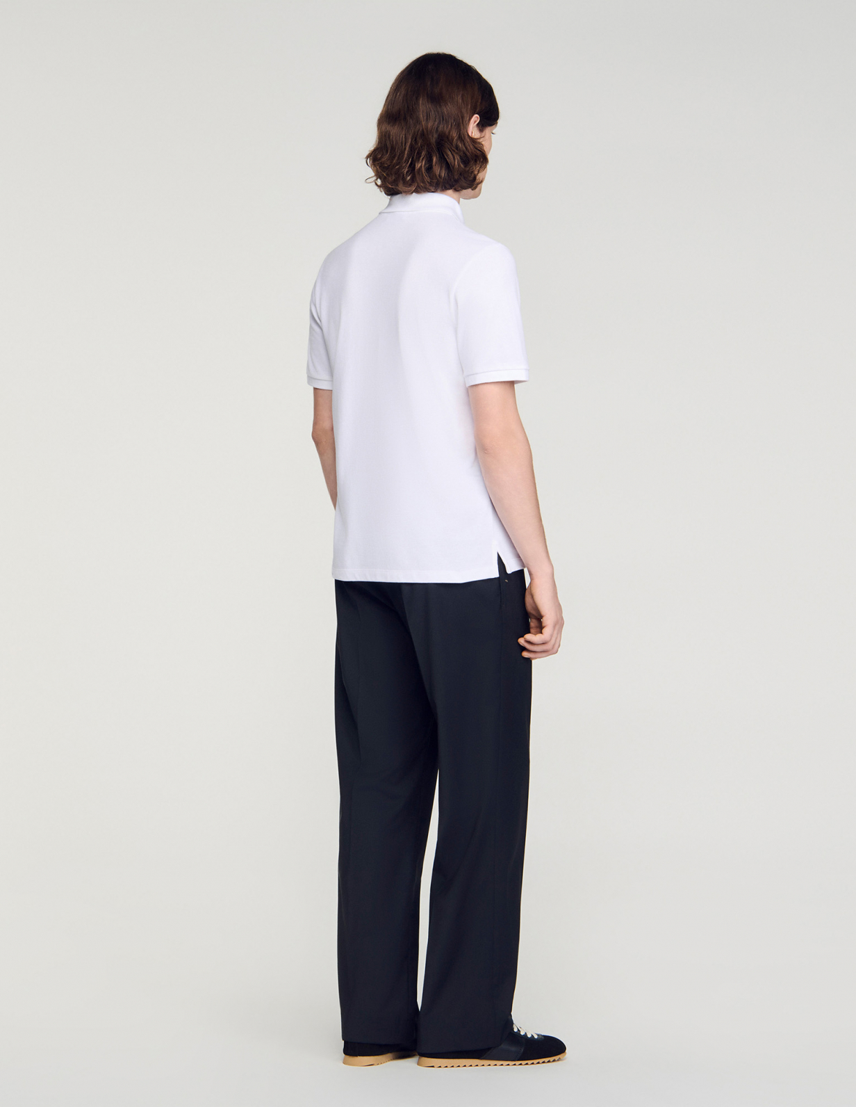 Мужское белое поло с логотипом_5