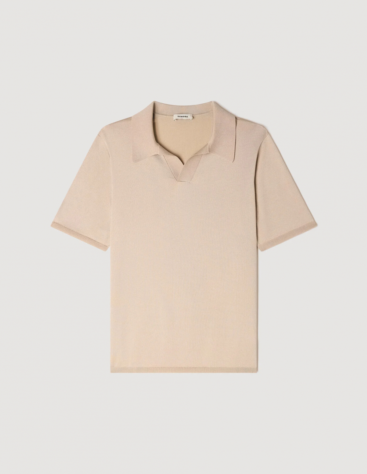 Чоловіче трикотажне поло з V-подібним вирізом_6