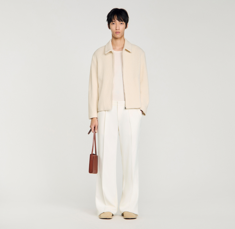 Чоловіча куртка з трикотажним ефектом