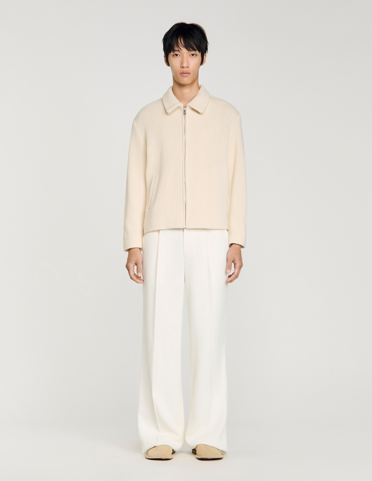 Чоловіча куртка з трикотажним ефектом_2