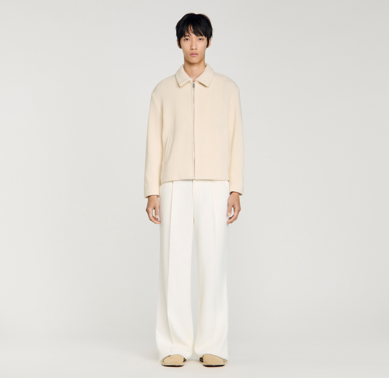 Чоловіча куртка з трикотажним ефектом