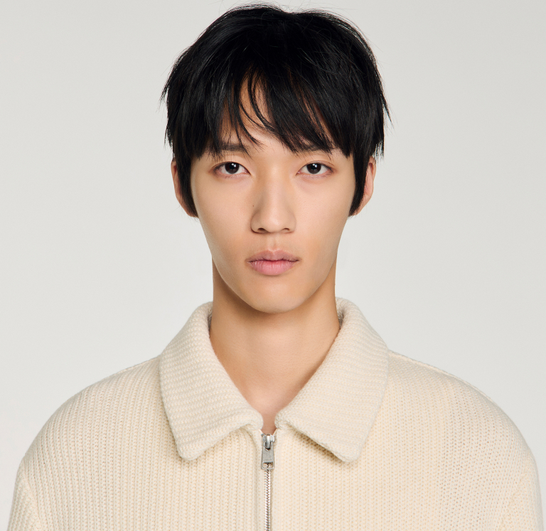 Чоловіча куртка з трикотажним ефектом