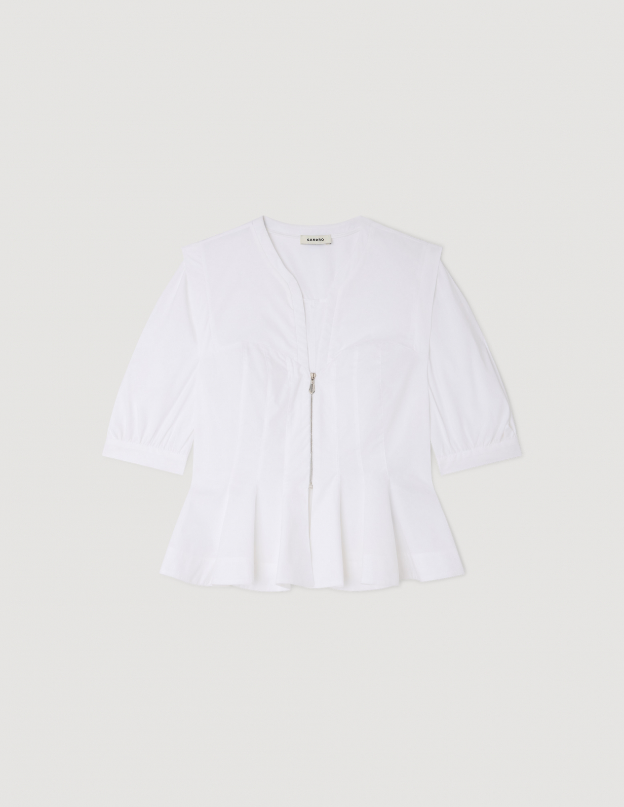 Жіноча сорочка з баскою на блискавці_6