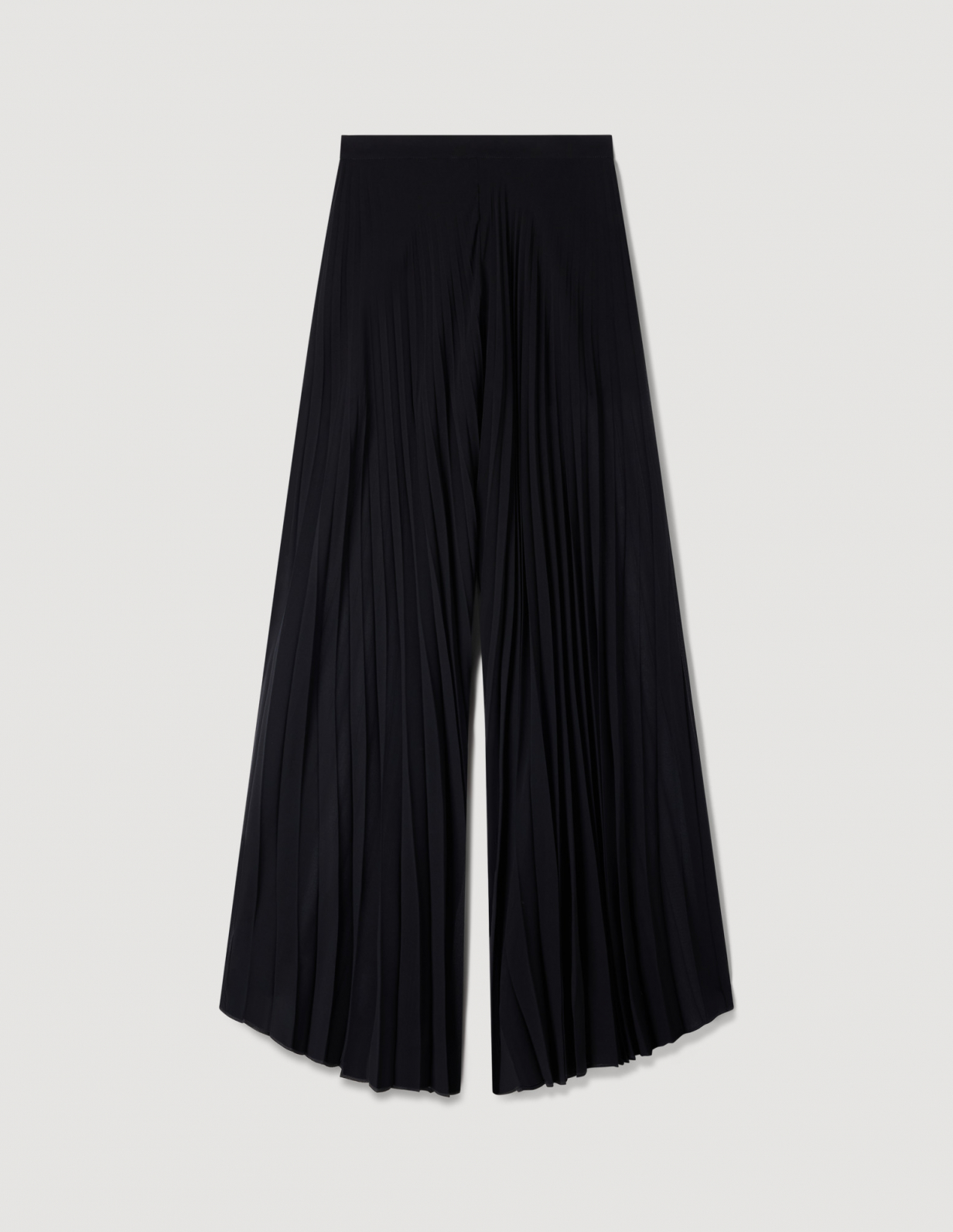 Жіночі широкі плісировані брюки_6