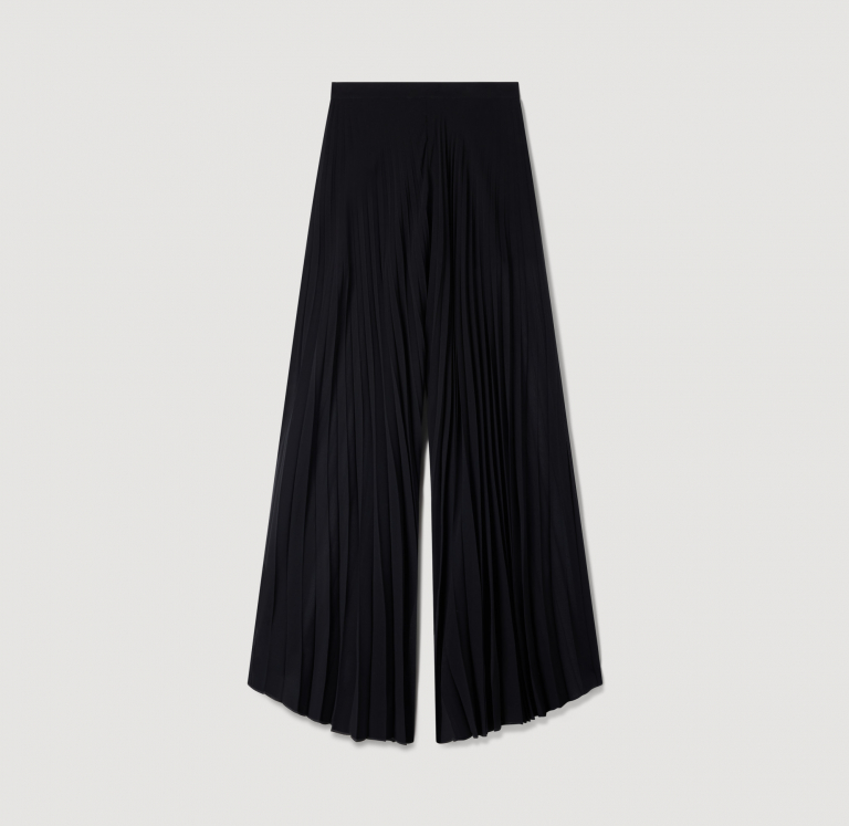 Жіночі широкі плісировані брюки