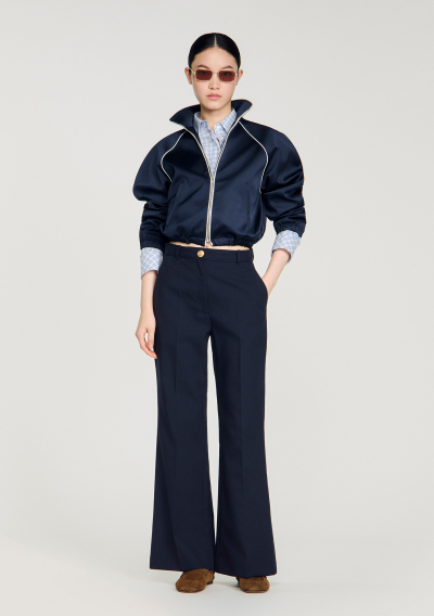 Женские широкие шерстяные брюки video poster