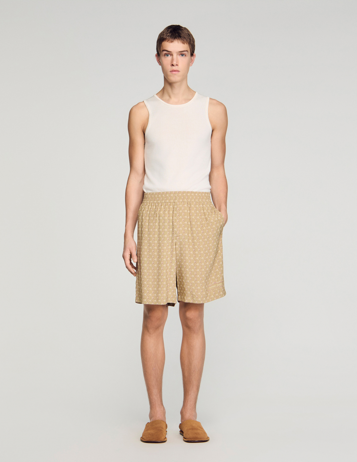 Мужские шорты с принтом в виде звеньев_2