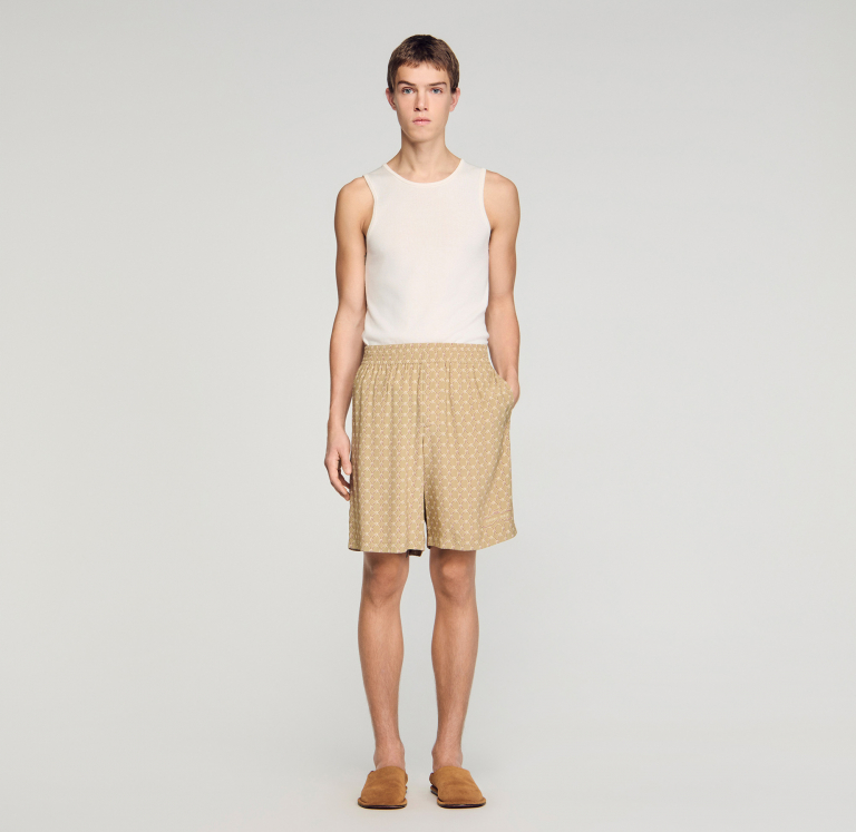 Мужские шорты с принтом в виде звеньев